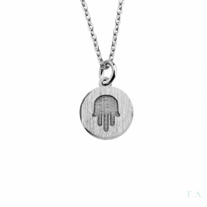 COLLAR EN PLATA MEDALLA MANO DE FÁTIMA 1