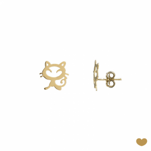 Brincos Passion Gold 19.2k - Gato 1