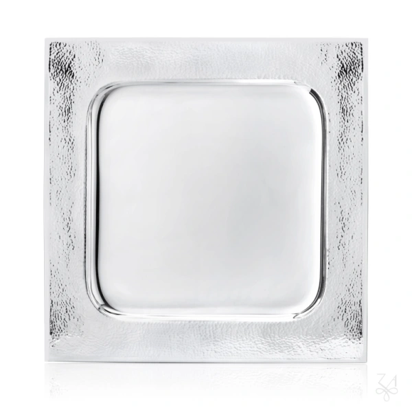 Sterling Silver Hammered Square Tray CD 42X42 CM 1