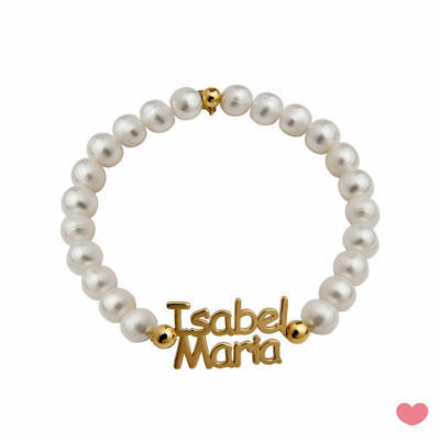 PULSERA PERLAS C/ 2 NOMBRES 1