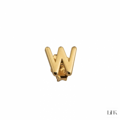 Piercing Link Golden Fun Style - Letter W 1