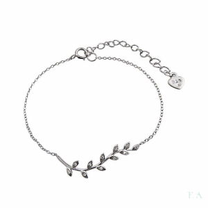 PULSERA HOJAS CON CIRCONIAS 1