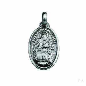 MEDALLA EN PLATA OVALADA - N. SRA DAS DORES 1.9CM 1