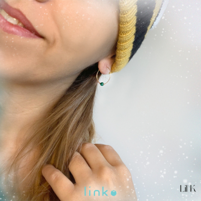 Hoops Earrings Stone Link Blogger Style 2