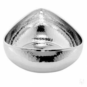 Triangular Bowl "Carla" - 10cm, Hammered 1