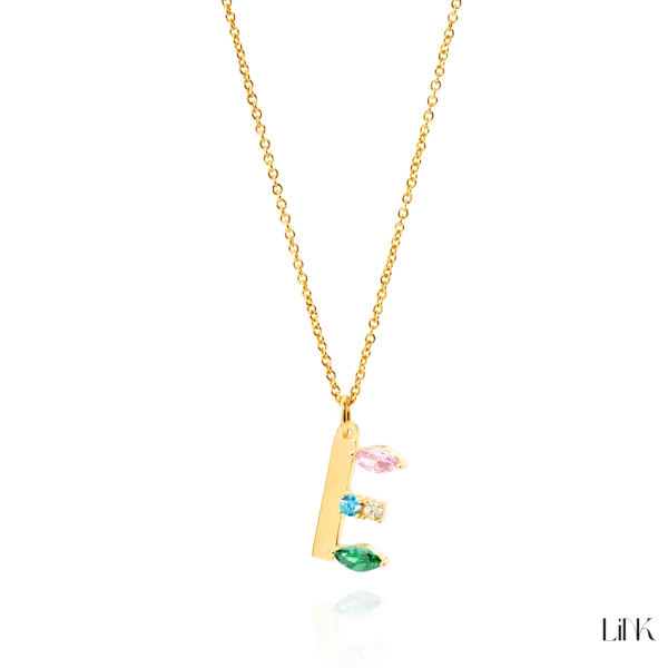 Necklace LINK - Letter E 1