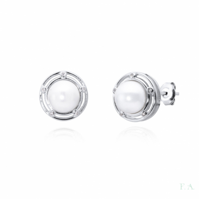 Brincos FA com Zircónias e Pérolas 1