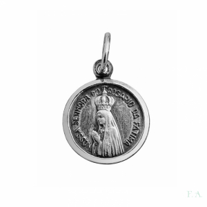 MEDALLA EN PLATA RED. - N. SRA FATIMA 1.3CM 1