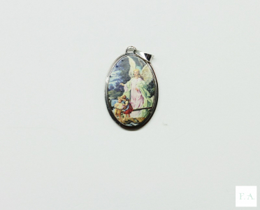 MEDALLA OVALADA 3CM - ANGEL DE LA GUARDA 1