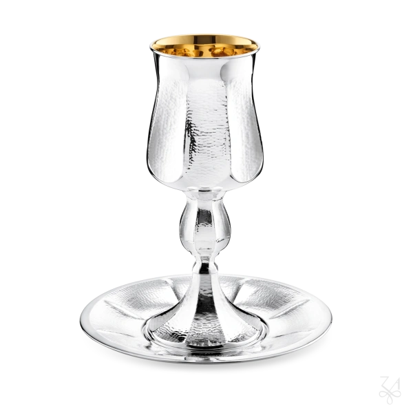 STERLING SILVER ELIJAH CUP AND PLATE ZURICH SET 2