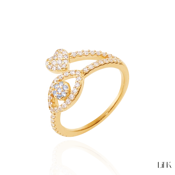ANILLO CIRCONITAS DORADO 2