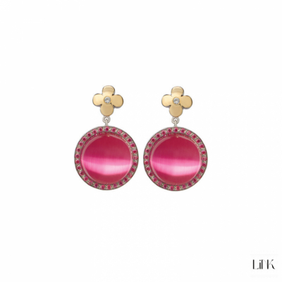 PENDIENTES PLATA925/ORO9K- 62 CIRCONITAS -3CM- ISABELLA 1