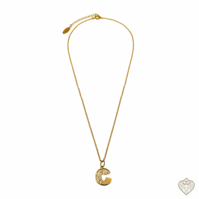 Filigree Necklace Saudade - Letter C 2