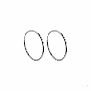 Hoops Earrings FA Round Wire 2.2mm - D.-2cm 1