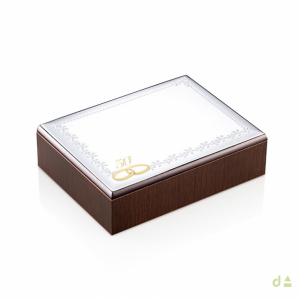 CAJA JOYERO 21X16 C/APLIC. FLORES - 50 ANIVERSARIO 1