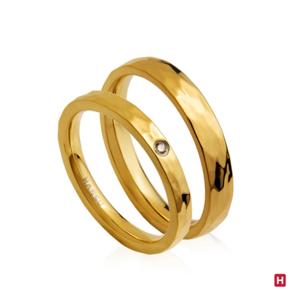 Set Wedding Rings Hassu Urban Golden 1