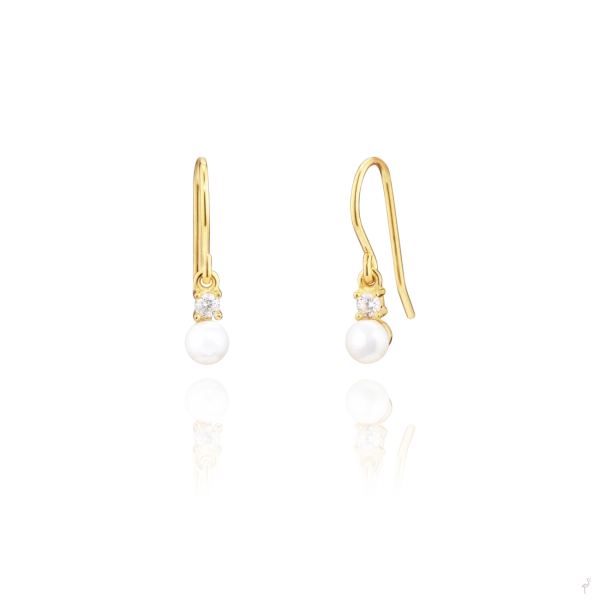 PENDIENTES LINK C/ PERLAS + CIRCONIAS 2