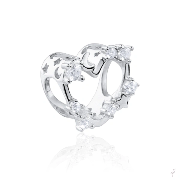 CHARM EN PLATA CORAZÓN 1