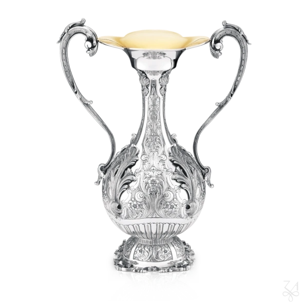 STERLING SILVER RELIGIOUS VASE SIGNATURE 2
