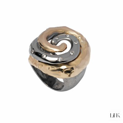 ANILLO PLATA 925/ORO9K-11 CIRCONITAS - MARSHMALLOW 1