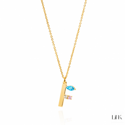 Necklace LINK - Letter F 3