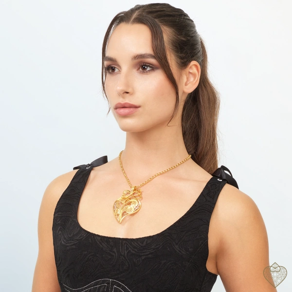 Necklace Saudade with Filigree Heart 3