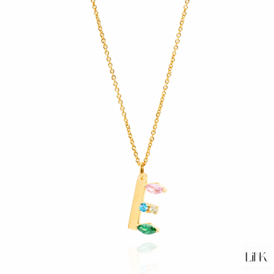 Necklace LINK - Letter E 3