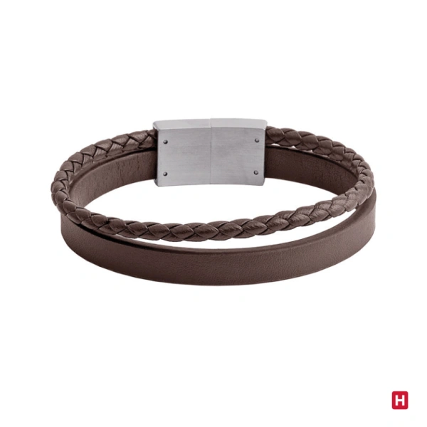 PULSERA HASSU "NEW WAY V" MARRON 1