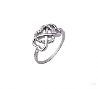 ANILLO INFINITO CIRCONITAS BLANCAS 1