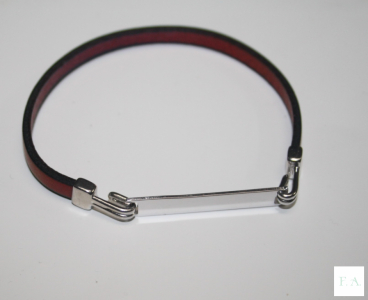 Pulseira Couro FA com Chapa 1