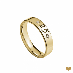 Aliança 25 Anos Passion Gold 19k 1