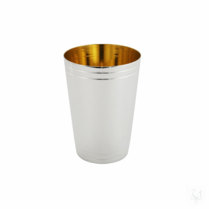 Kiddush Cup Square Base Gold Inside - H.-7,5cm 1
