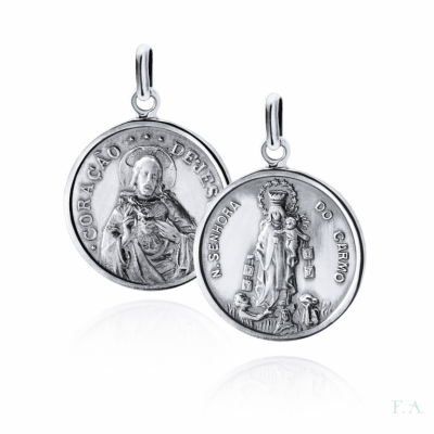 MEDALLA EN PLATA NSTRA SRA CARMO(ESCAPULARIO) 1