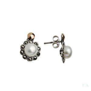 Studs FA Marcasite - Flower 1
