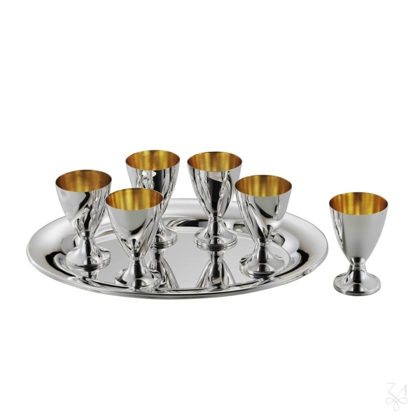 Liquor 8 Cups Set with Tray - Mod. Classic 5