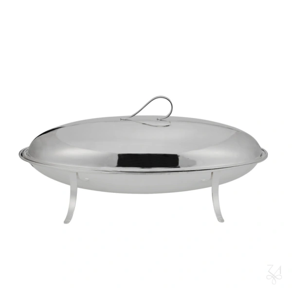 SILVER PLATED FOOD CONTAINER WITH FEET 1