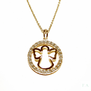 COLLAR EN PLATA CON ANGEL 1