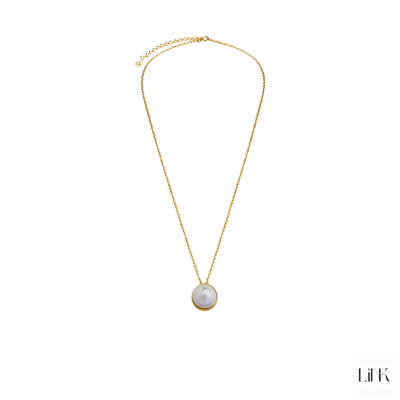 COLLAR PERLA EN PLATA  DORADA - CLASSIC STYLE 2