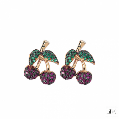 PENDIENTES PLATA925 Y ORO9K - 100 CIRCONITAS-D1.5CM- SEDUÇÃO 1