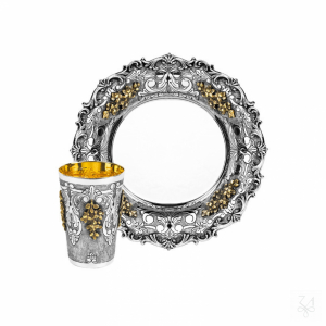 Kiddush Set - Mod. Williamsburg 2017 Gold Plated 1