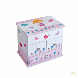 CAJA JOYERO MUSICAL HADA - 16.5X11.5X14.6CM 1