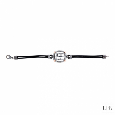PULSERA PLATA 925/ORO9K - 44 CIRCONITAS - 2CM - HARPA 1