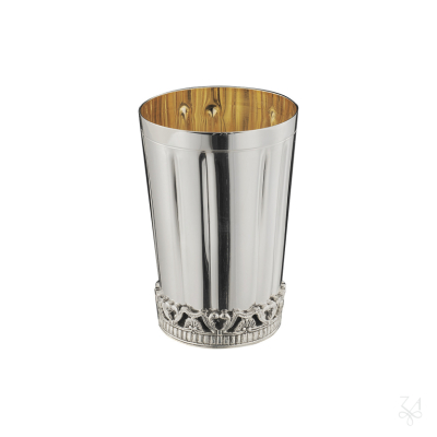 Kiddush Cup Zurich Plain with Casting Border - H.- 10cm 1