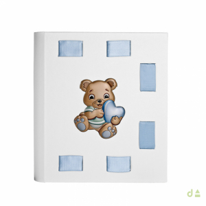 ALBUM 20X25 C/CINTA CELESTE C/OSO 1