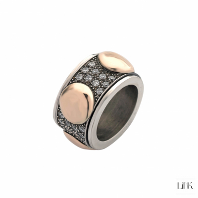 ALIANZA PLATA 925/ORO9K-40 CIRCONITAS - CARAMELO 1