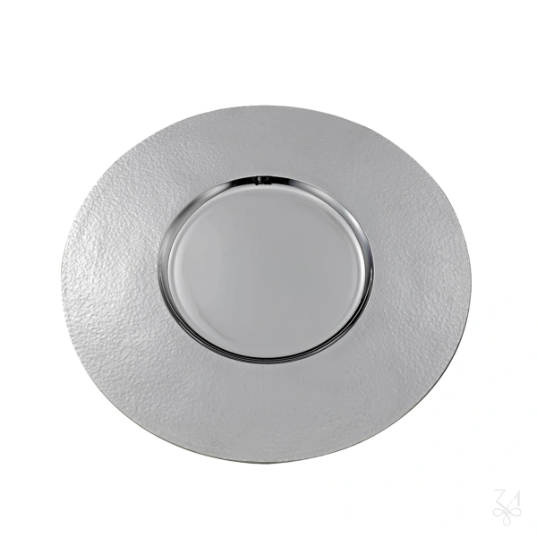 Round Plate Cardinale - D.-38cm - Hammered Border 2