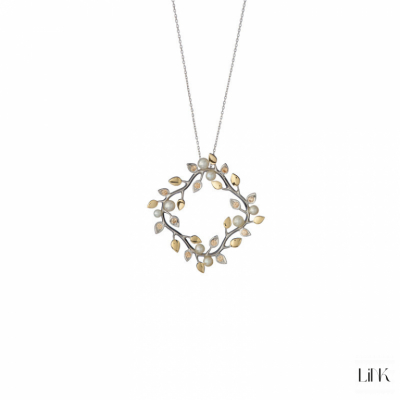 COLLAR PLATA925/ORO9K -12 CIRCONITAS+8 PERLAS-5CM- EVA 1