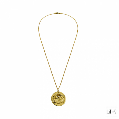 COLLAR LINK WORLD ENERGY STYLE OJO DE HORUS - DORADO 2