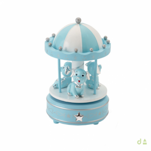 BIBELOT CARRUSEL  MUSICAL CELESTE - MOD. PERRO C/ ESTRELLA 1