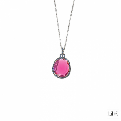 COLLAR EN PLATA925 Y ORO9K - 52 CIRCONITAS - ROMANCE 1001 1